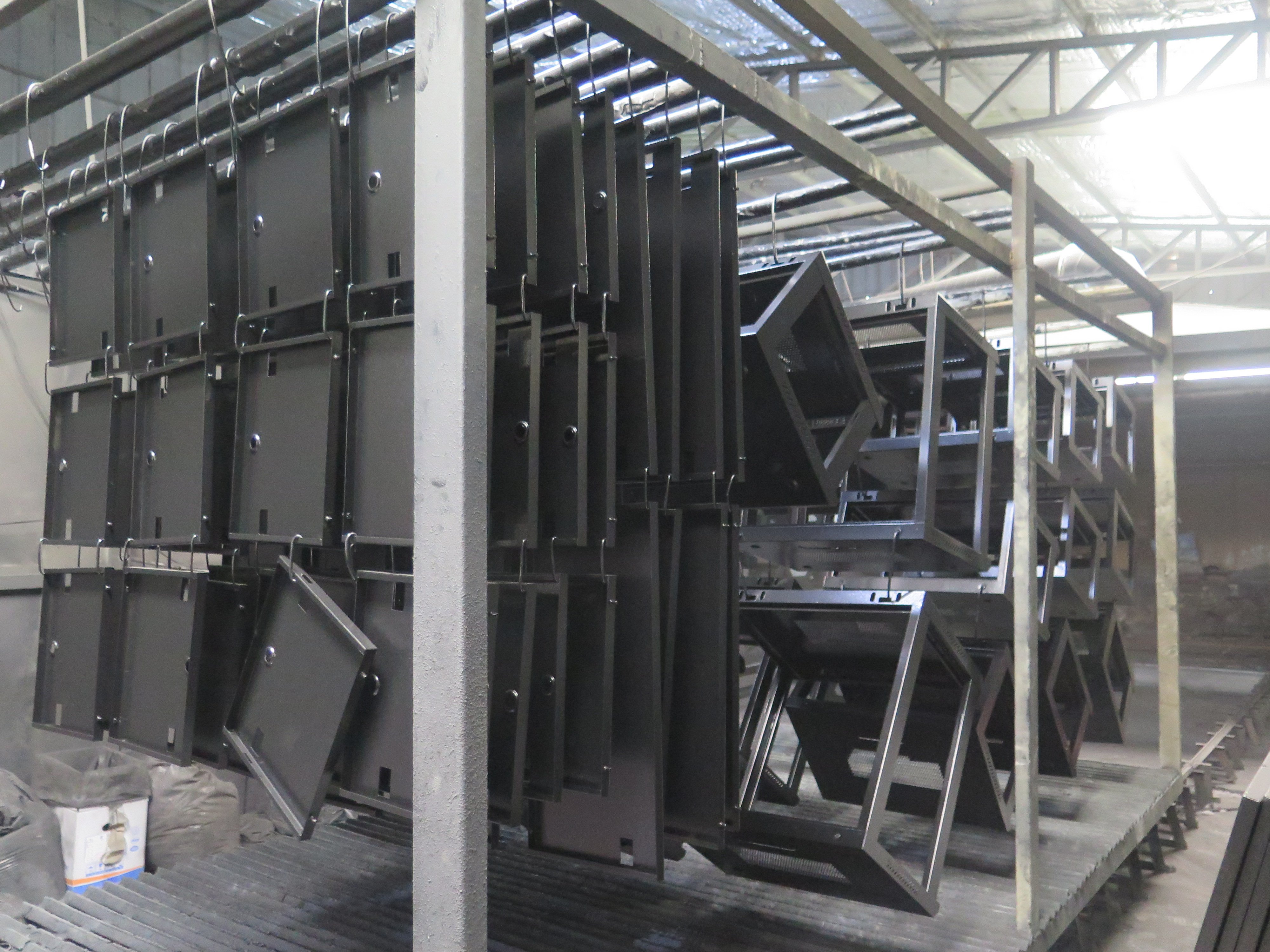 Cabinet frames prepared in the finishing area